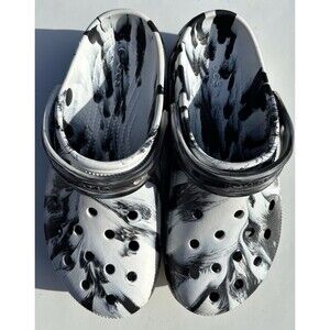 Crocs Black And White Woman Slippers Size 10 Woman